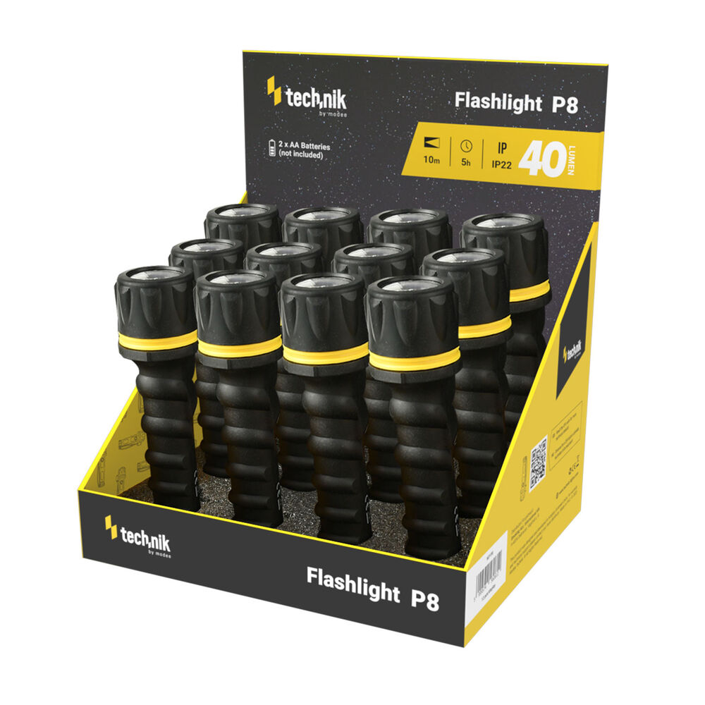 Technik Φακοί P8 με Ελαστική Υφή 40lm Κουτί 12τμχ (2xAA δεν περιλαμβάνονται) Technik Φακοί P8 με Ελαστική Υφή 40lm Κουτί 12τμχ (2xAA δεν περιλαμβάνονται)