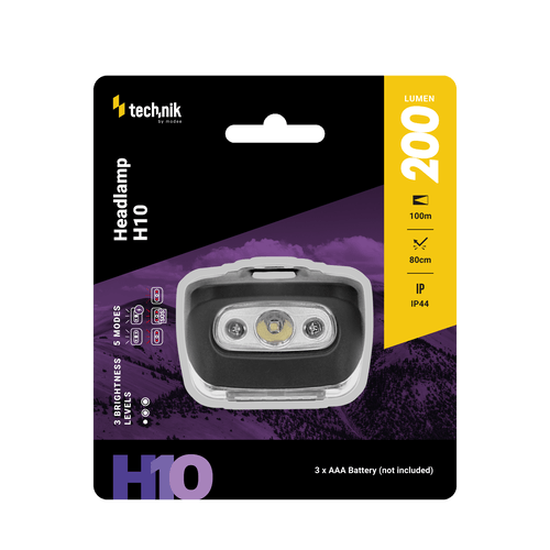 Technik Φακός Κεφαλής H10 LED με Κόκκινο Φως 200lm (3xAAA) Technik Φακός Κεφαλής H10 LED με Κόκκινο Φως 200lm (3xAAA) - Image 2