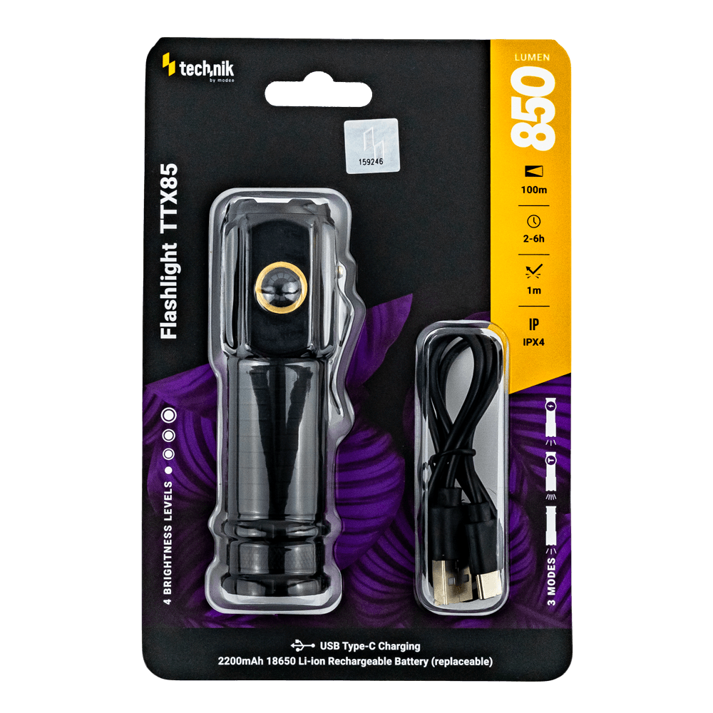 Technik Φακός Χειρός TTX85 9xP35 LED 850lm (1x18650 2000mAh) Technik Φακός Χειρός TTX85 9xP35 LED 850lm (1x18650 2000mAh) - Image 2