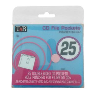 TnB CD File Pockets 25 Double-Sided