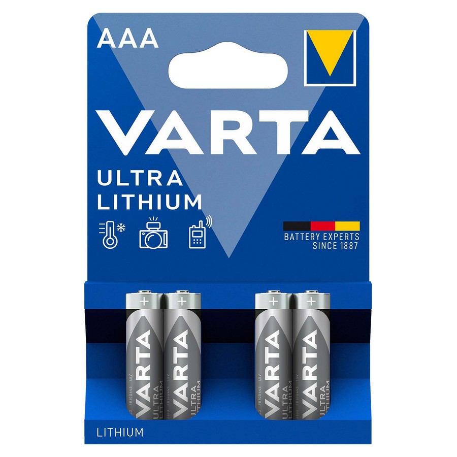 VARTA Ultra Λιθίου 6103 AAA (4τμχ) VARTA Ultra Λιθίου 6103 AAA (4τμχ)