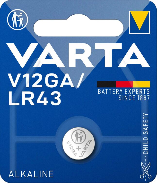 Varta LR43 V12 GA (1τμχ) Varta LR43 V12 GA (1τμχ)