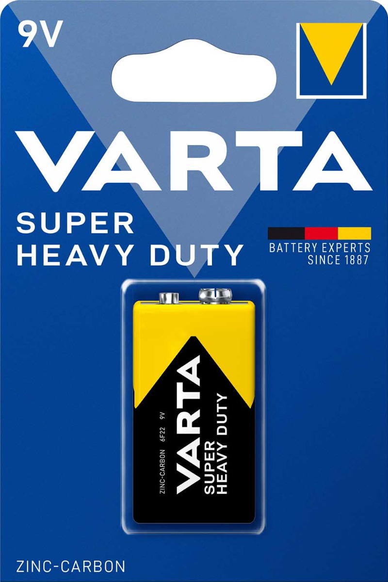 Varta Super Heavy Duty 6F22(9V) (1τμχ) Varta Super Heavy Duty 6F22(9V) (1τμχ)