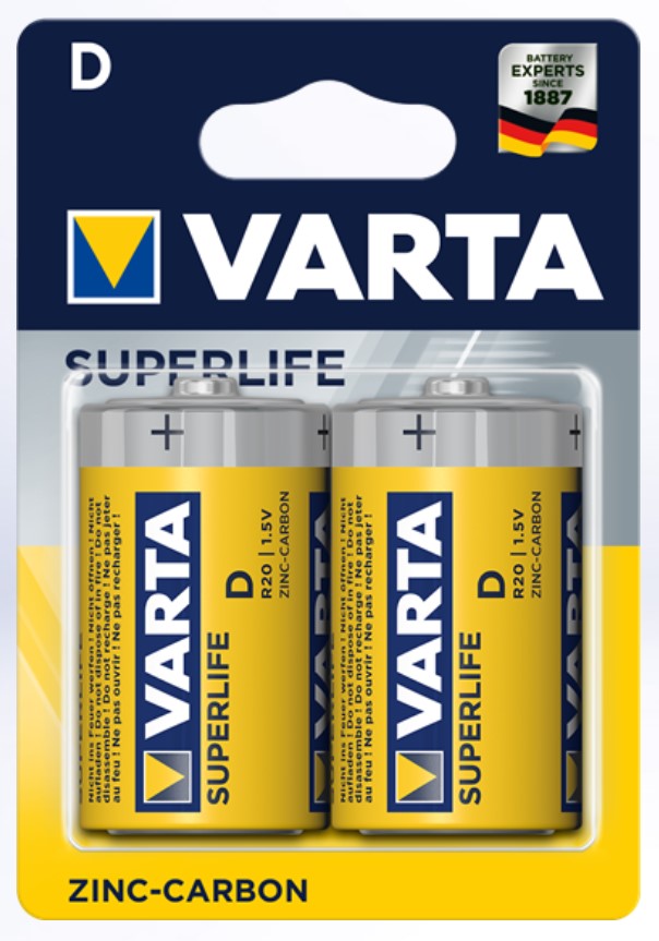 Varta Απλή R20 D (2τμχ) Varta Απλή R20 D (2τμχ)