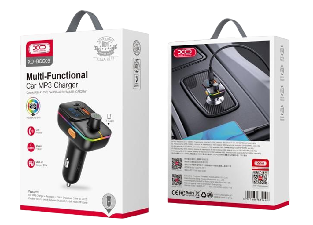 XO BCC09 Φορτιστής Αυτοκινήτου Bluetooth MP3 με TF card slot + PD 25W XO BCC09 Φορτιστής Αυτοκινήτου Bluetooth MP3 με TF card slot + PD 25W - Image 10