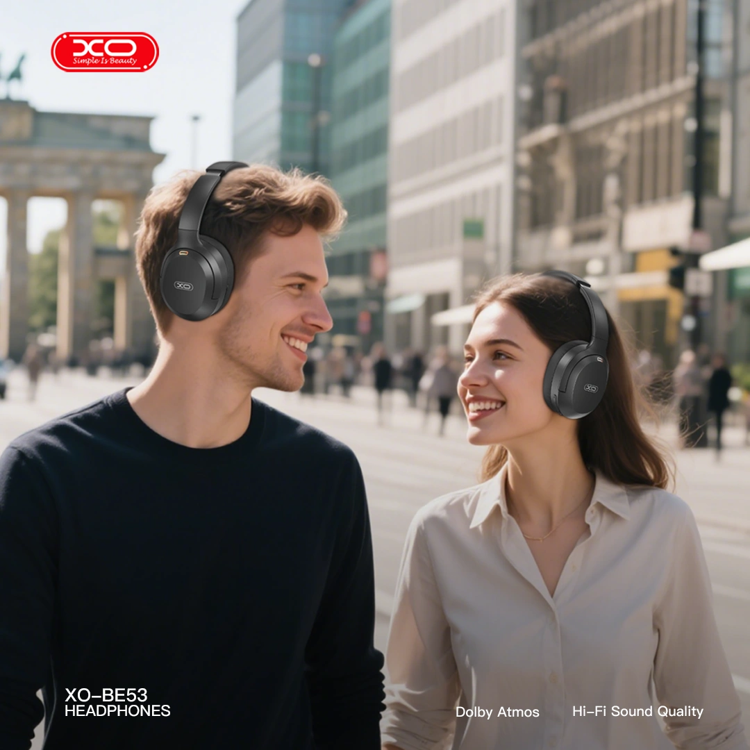 XO BE53 Ακουστικά Κεφαλής Bluetooth Tough Style με Περιστρεφόμενη Στέκα & ANC Μαύρα XO BE53 Ακουστικά Κεφαλής Bluetooth Tough Style με Περιστρεφόμενη Στέκα & ANC Μαύρα - Image 6