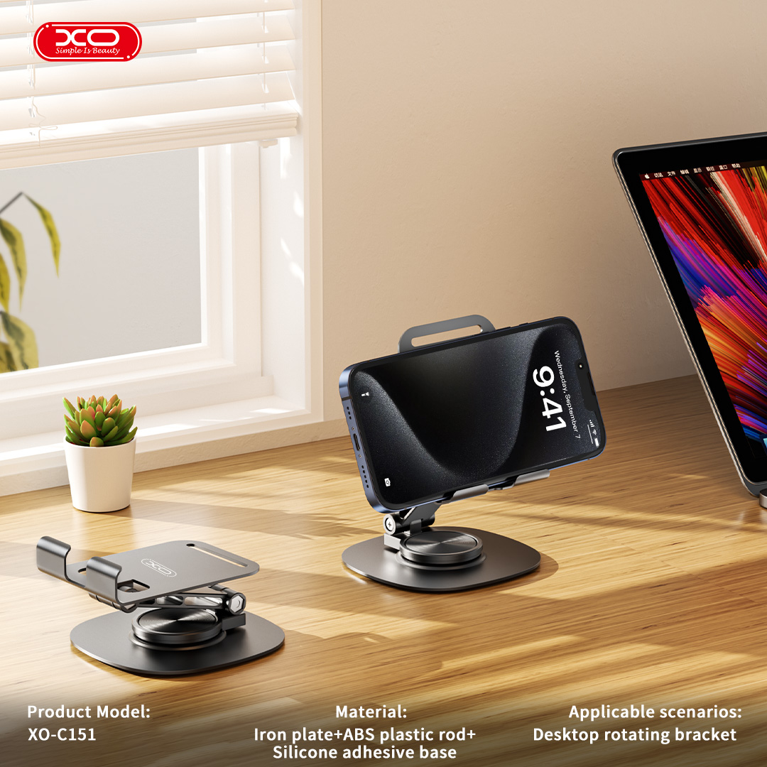 XO C151 Μεταλλική 360° Περιστρεφόμενη Επιτραπέζια Βάση Κινητού XO C151 Μεταλλική 360° Περιστρεφόμενη Επιτραπέζια Βάση Κινητού - Image 6