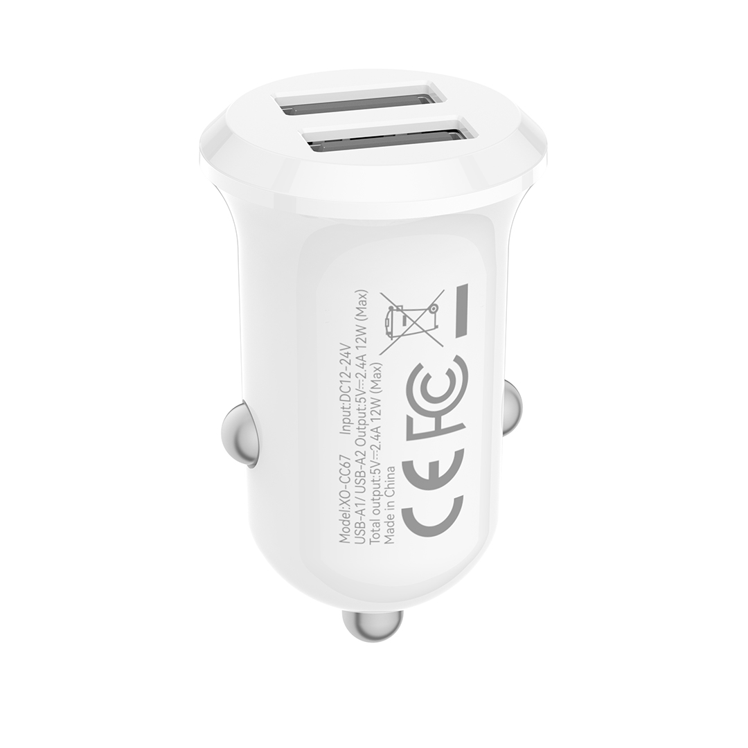 XO CC67 Mini Smart Dual USB Φορτιστής αυτοκινήτου 2.4A XO CC67 Mini Smart Dual USB Φορτιστής αυτοκινήτου 2.4A - Image 3