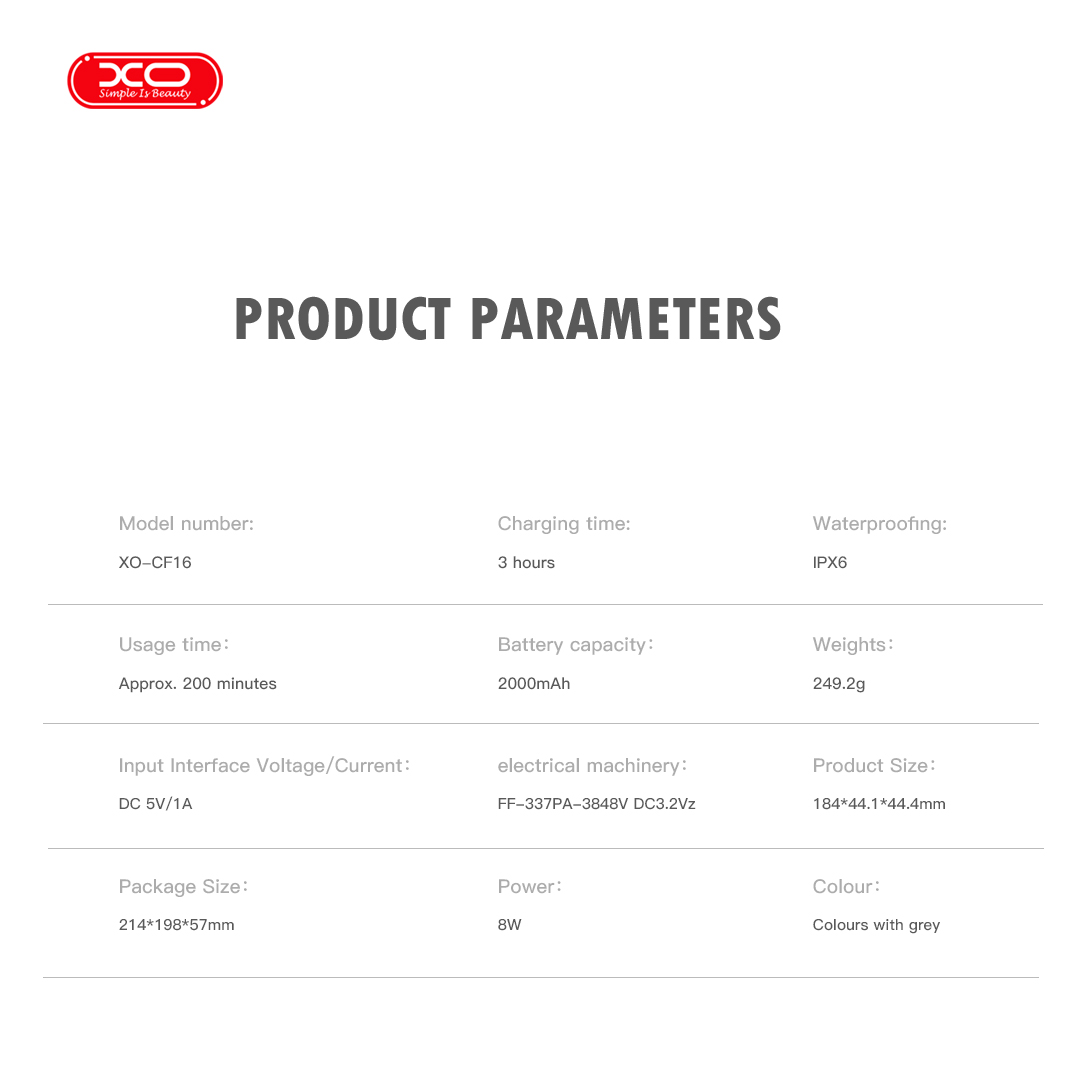 XO CF16 Κουρευτική μηχανή με Ψηφιακή Οθόνη XO CF16 Κουρευτική μηχανή με Ψηφιακή Οθόνη - Image 7