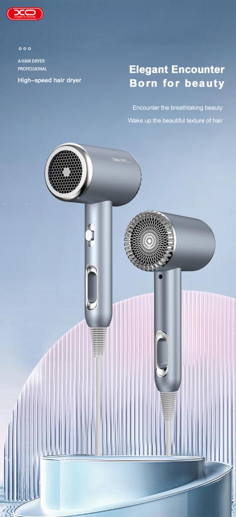 XO CF2 1600W Πιστολάκι Μαλλιών Ταξιδίου Μπλέ XO CF2 1600W Πιστολάκι Μαλλιών Ταξιδίου Μπλέ - Image 13