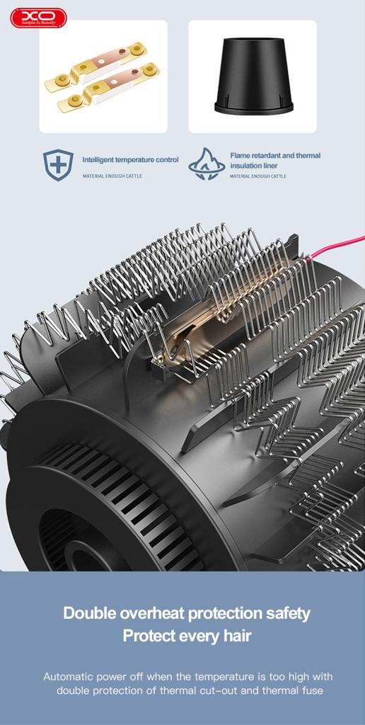 XO CF2 1600W Πιστολάκι Μαλλιών Ταξιδίου Μπλέ XO CF2 1600W Πιστολάκι Μαλλιών Ταξιδίου Μπλέ - Image 6