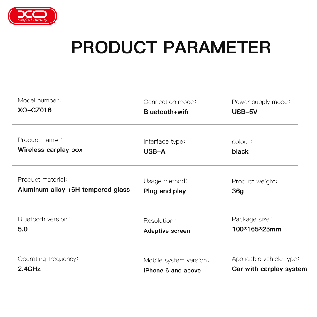 XO CZ016 Carplay Screen Box για iOS XO CZ016 Carplay Screen Box για iOS - Image 3