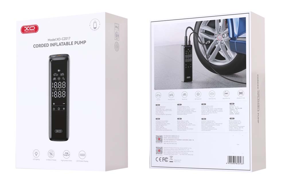 XO CZ017 Smart Ενσύρματη Αντλία Φουσκώματος 22 Κυλίνδρων XO CZ017 Smart Ενσύρματη Αντλία Φουσκώματος 22 Κυλίνδρων - Image 3