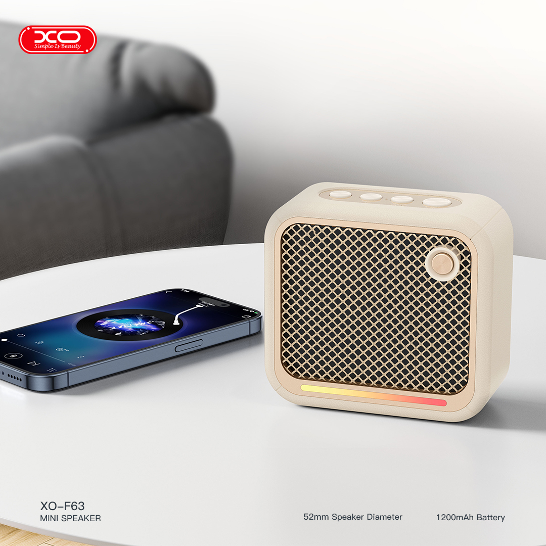 XO F63 Joy Φορητό Bluetooth Ηχείο FM-Radio 5W Μπεζ XO F63 Joy Φορητό Bluetooth Ηχείο FM-Radio 5W Μπεζ - Image 3