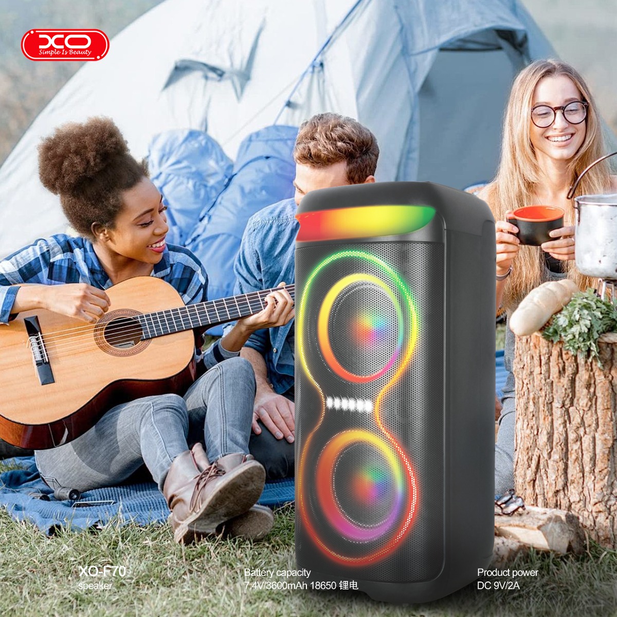 XO F70 Διπλό Ηχείο Bluetooth AC & DC 6.5 RGB 40W XO F70 Διπλό Ηχείο Bluetooth AC & DC 6.5 RGB 40W - Image 5