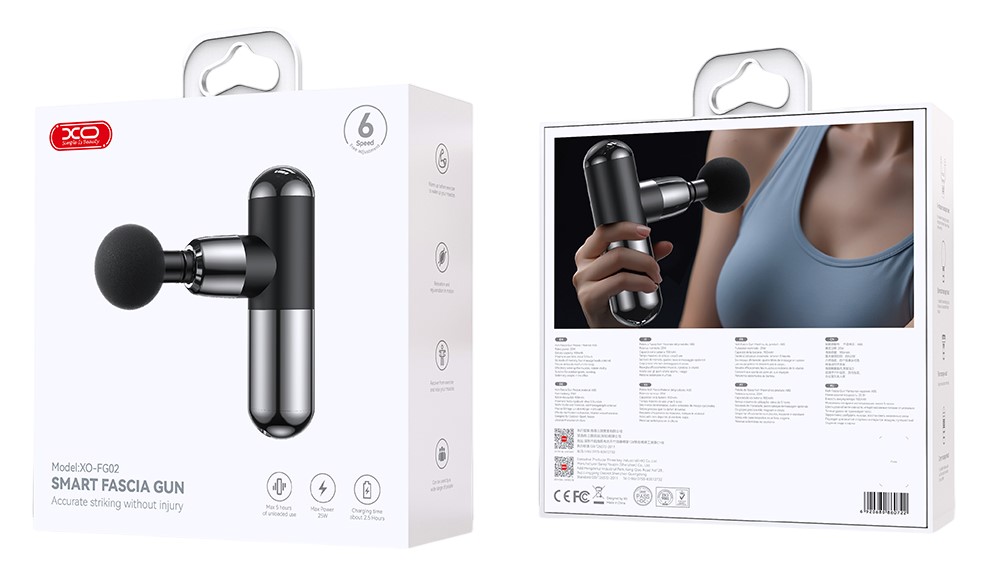XO FG02 Συσκευή Μασάζ Περιτονίας (Fascia Gun) XO FG02 Συσκευή Μασάζ Περιτονίας (Fascia Gun) - Image 5