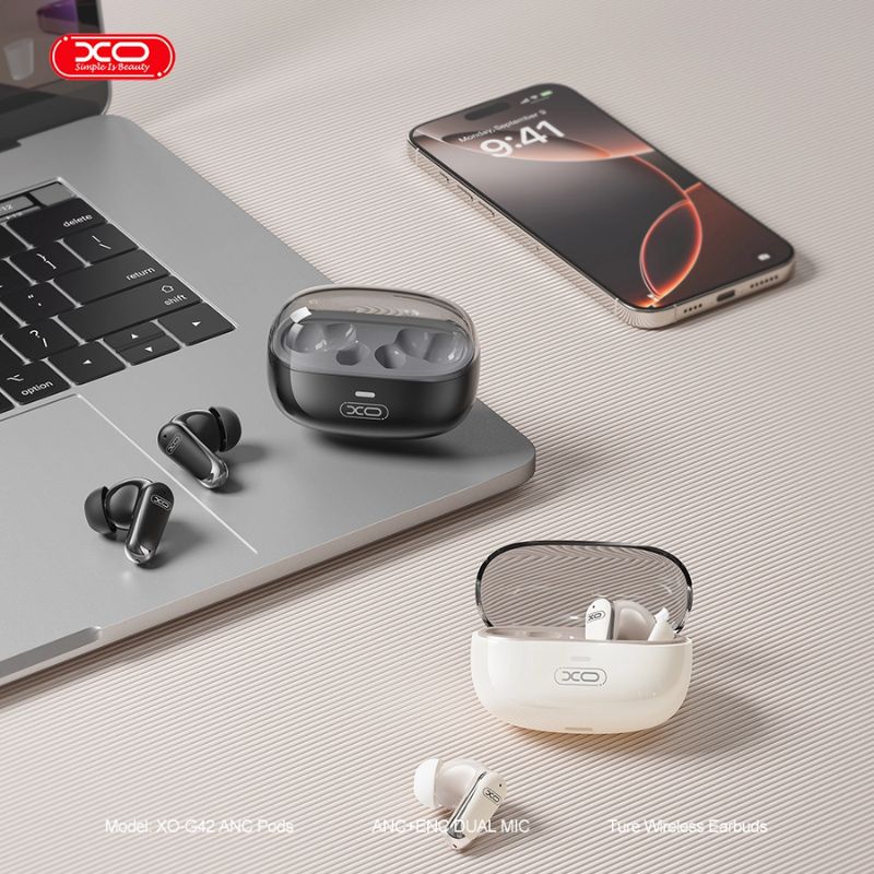 XO G42 Earbuds ANC & ENC με Dual-Mic TWS Μπεζ XO G42 Earbuds ANC & ENC με Dual-Mic TWS Μπεζ - Image 4
