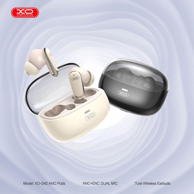 XO G42 Earbuds ANC & ENC με Dual-Mic TWS Μπεζ XO G42 Earbuds ANC & ENC με Dual-Mic TWS Μπεζ - Image 5