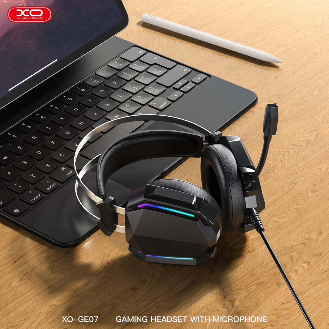 XO GE-07 Στατικά RGB Long mic Gaming Ακουστικά USB+Dual 3,5mm XO GE-07 Στατικά RGB Long mic Gaming Ακουστικά USB+Dual 3,5mm - Image 3
