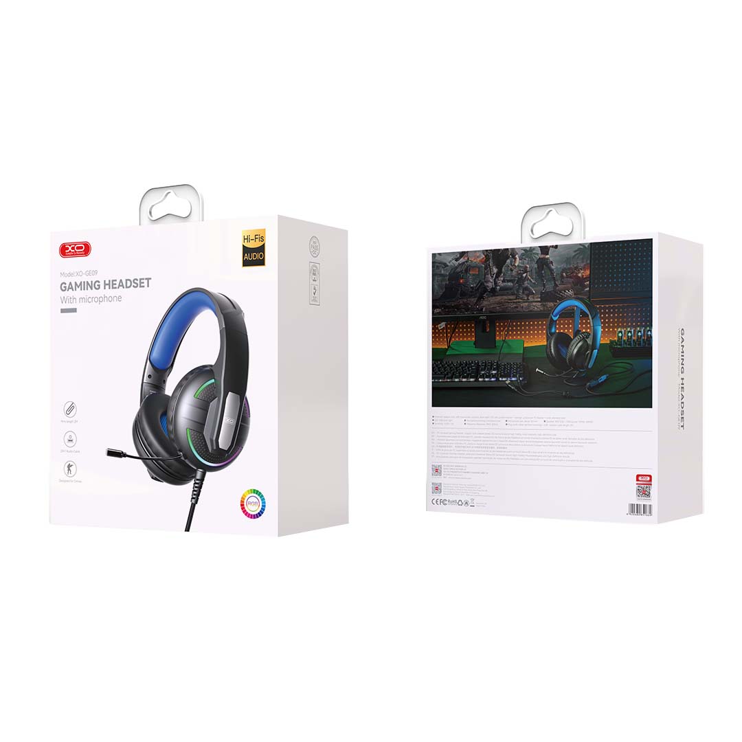 XO GE-09 Static RGB Mic Game Ακουστικά USB+3.5 (με καλώδιο προσαρμογέα) XO GE-09 Static RGB Mic Game Ακουστικά USB+3.5 (με καλώδιο προσαρμογέα) - Image 4