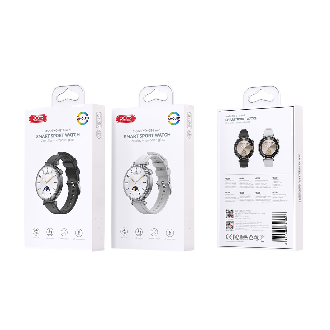 XO GT4 mini AMOLED Smart Αθλητικό Ρολόι SmartWatch Ασημί XO GT4 mini AMOLED Smart Αθλητικό Ρολόι SmartWatch Ασημί - Image 3