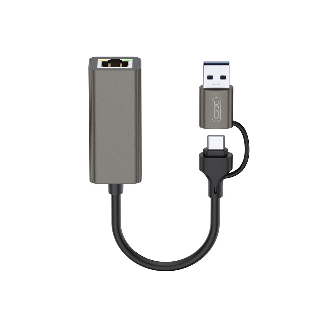 XO HUB018 Αντάπτορας Δικτύου USB σε Type-C 2-σε-1 RJ45 100Mbs XO HUB018 Αντάπτορας Δικτύου USB σε Type-C 2-σε-1 RJ45 100Mbs - Image 3