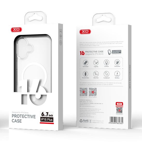XO K13B iP 16 plus/15 plus 6,7" TPU+Ακρυλική Θήκη με Ενσωματωμένο Μαγνήτη 7" TPU+Ακρυλική Θήκη με Ενσωματωμένο Μαγνήτη