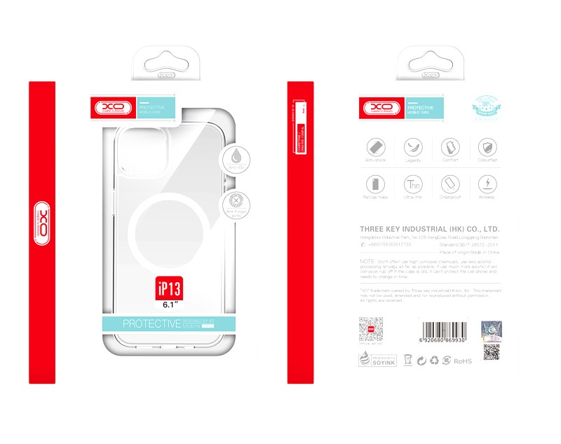 XO K13B iP16 6,1" TPU+Ακρυλική Θήκη με Ενσωματωμένο Μαγνήτη 1" TPU+Ακρυλική Θήκη με Ενσωματωμένο Μαγνήτη