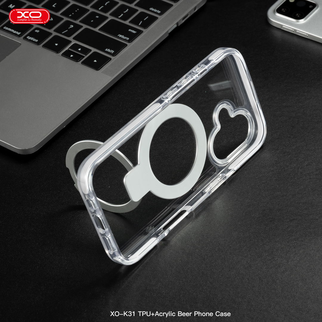 XO K31 iP 16 Pro Max 6,9" TPU+Ακρυλική Μαγνητική Θήκη Τηλεφώνου Λευκό 9" TPU+Ακρυλική Μαγνητική Θήκη Τηλεφώνου Λευκό