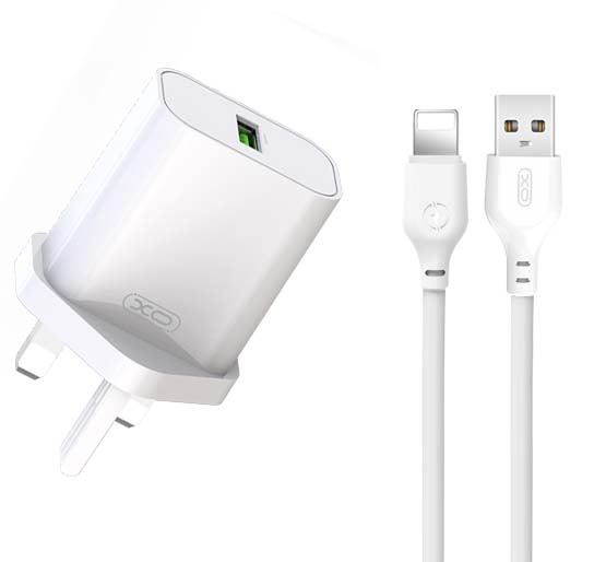 XO L103 (UK) QC3.0 18W Φορτιστής με Καλώδιο Lightning (NB103) XO L103 (UK) QC3.0 18W Φορτιστής με Καλώδιο Lightning (NB103)