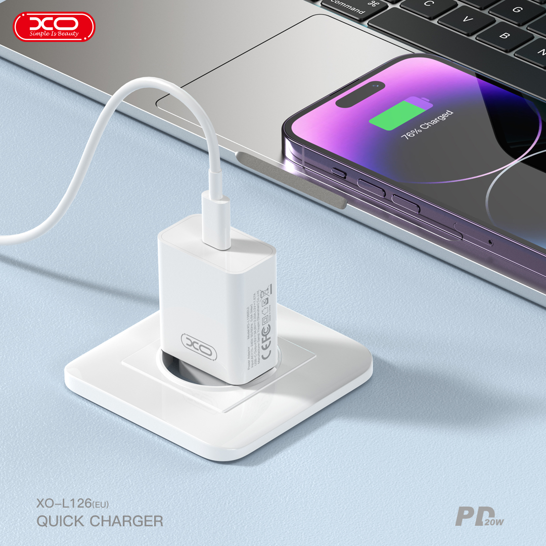 XO L126 USB-C PD20W Fast Charging Charger XO L126 USB-C PD20W Fast Charging Charger - Image 3