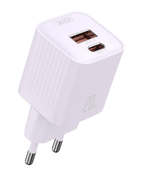 XO L147 (EU) Φορτιστής PD 1USB-A+1USB-C Μωβ XO L147 (EU) Φορτιστής PD 1USB-A+1USB-C Μωβ