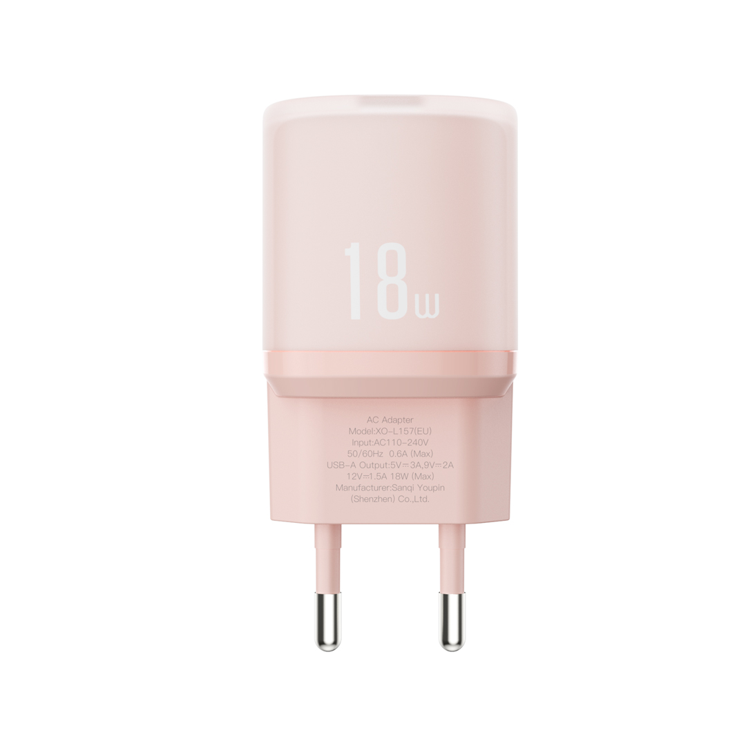 XO L157(EU) QC3.0 18W Φορτιστής Ροζ XO L157(EU) QC3.0 18W Φορτιστής Ροζ
