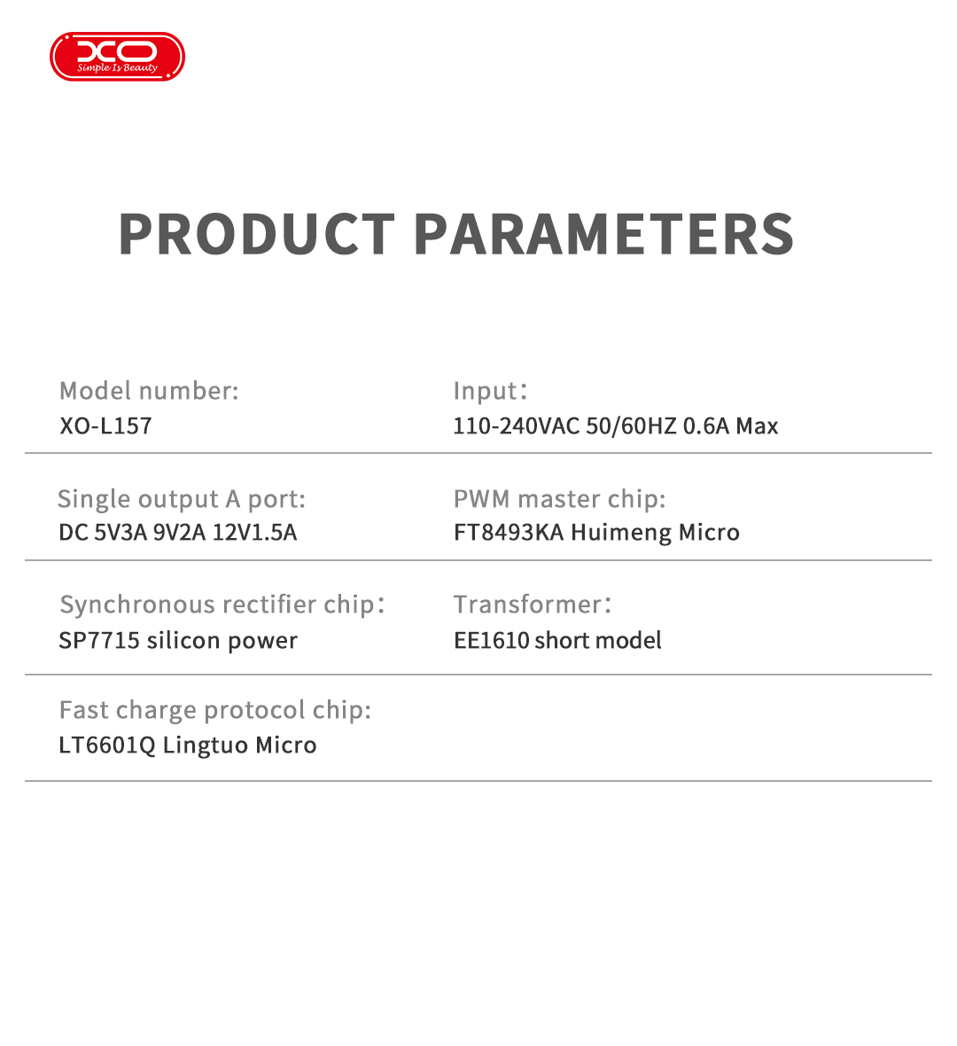 XO L157(UK) QC3.0 18W Φορτιστής Λευκό XO L157(UK) QC3.0 18W Φορτιστής Λευκό - Image 4