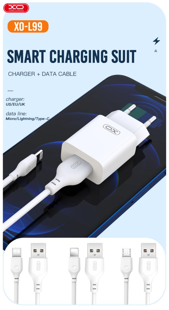 XO L99 2.4A Φορτιστής με Lightning Καλώδιο (NB103) XO L99 2.4A Φορτιστής με Lightning Καλώδιο (NB103) - Image 4