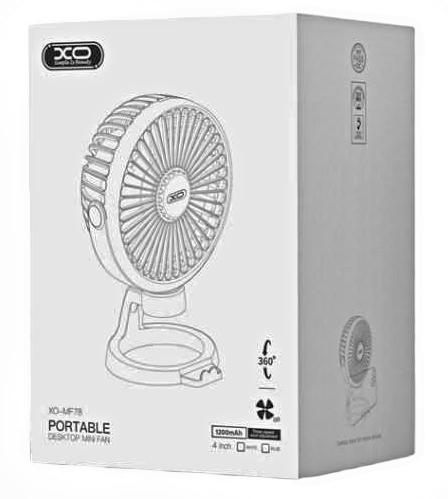 XO MF78 Επιτραπέζιος Ανεμιστήρας 4 ιντσών 1200mAh Άσπρο XO MF78 Επιτραπέζιος Ανεμιστήρας 4 ιντσών 1200mAh Άσπρο - Image 9