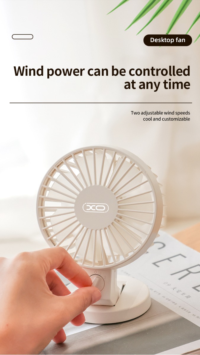 XO MF82 Επιτραπέζιος Ανεμιστήρας USB Διπλής Λεπίδας XO MF82 Επιτραπέζιος Ανεμιστήρας USB Διπλής Λεπίδας - Image 3
