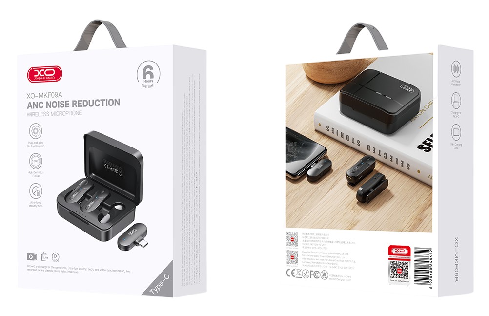 XO MKF09A TypeC 1 έως 2 ασύρματο μικρόφωνο κλιπ γιακά XO MKF09A TypeC 1 έως 2 ασύρματο μικρόφωνο κλιπ γιακά - Image 5