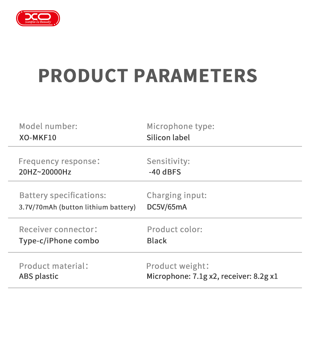 XO MKF10 Type-C+Lightning 2-σε-1 Ασύρματο Μικρόφωνο XO MKF10 Type-C+Lightning 2-σε-1 Ασύρματο Μικρόφωνο - Image 7