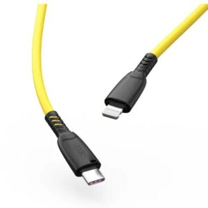 XO NB-Q246A PD Type-c σε Lightning 27W Καλώδιο Δεδομένων 1M Κίτρινο