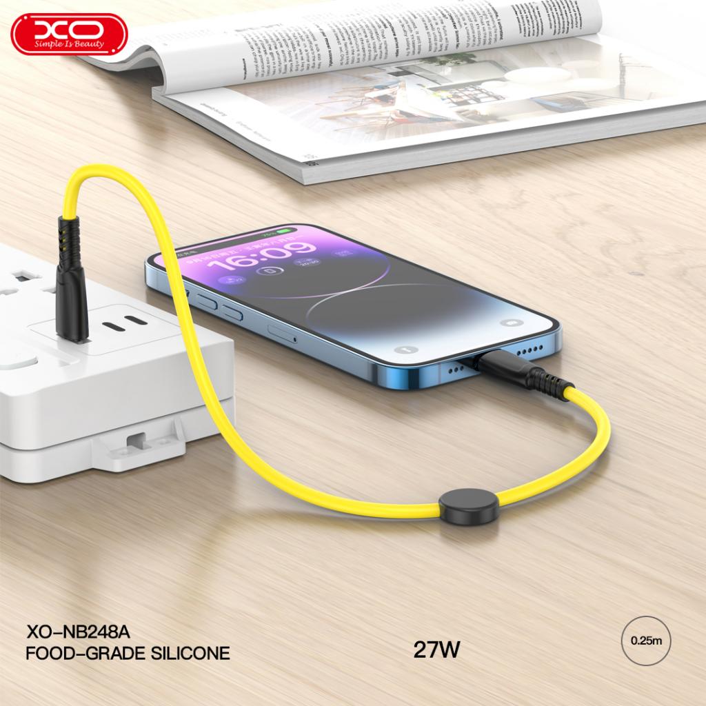 XO NB-Q248B Κοντό Καλώδιο Φόρτισης & Data 60W από Type-C σε Type-C 25cm Suluo Series Μαύρο XO NB-Q248B Κοντό Καλώδιο Φόρτισης & Data 60W από Type-C σε Type-C 25cm Suluo Series Μαύρο - Image 6