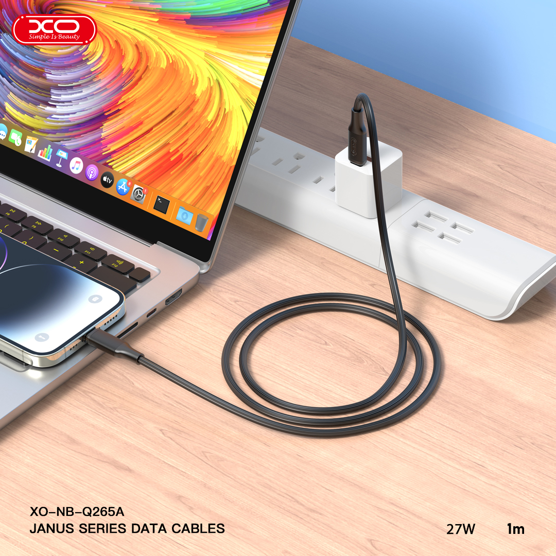 XO NB-Q265B PD 60W Type-C σε Type-C Μινιμαλιστικό Καλώδιο (Μαύρο) XO NB-Q265B PD 60W Type-C σε Type-C Μινιμαλιστικό Καλώδιο (Μαύρο) - Image 3