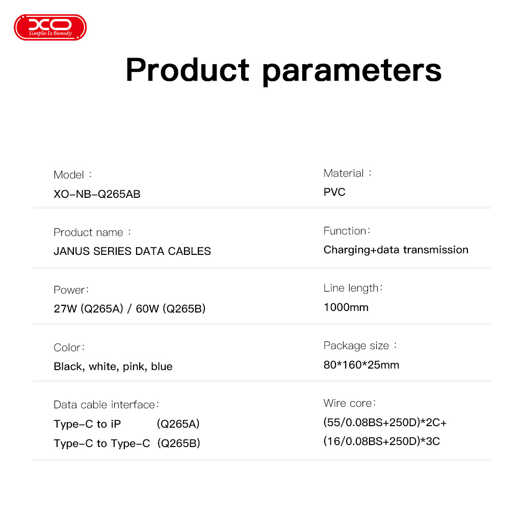 XO NB-Q265B PD 60W Type-C σε Type-C Μινιμαλιστικό Καλώδιο (Μαύρο) XO NB-Q265B PD 60W Type-C σε Type-C Μινιμαλιστικό Καλώδιο (Μαύρο) - Image 4