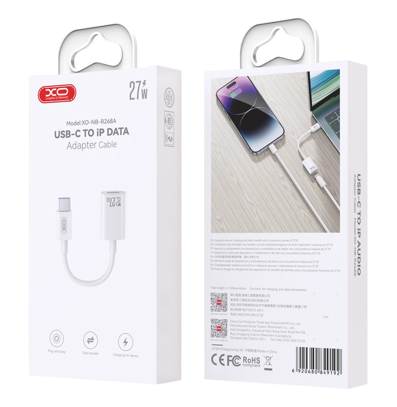 XO NB-R268A Καλώδιο Φόρτισης Type-c σε Lightning 27W XO NB-R268A Καλώδιο Φόρτισης Type-c σε Lightning 27W - Image 4