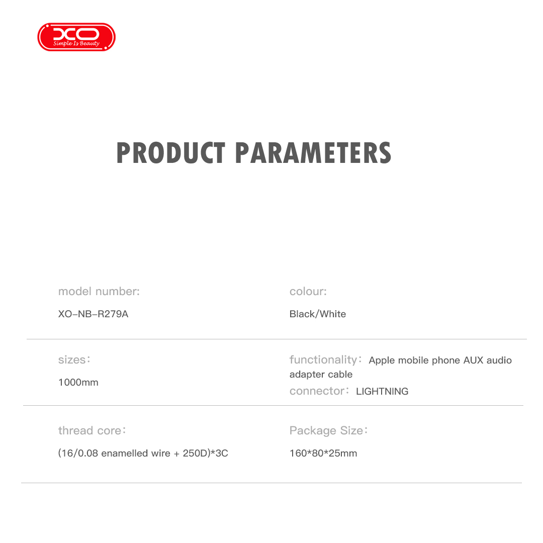 XO NB-R279A IP σε 3.5 Καλώδιο Ήχου Μαύρο XO NB-R279A IP σε 3.5 Καλώδιο Ήχου Μαύρο - Image 3