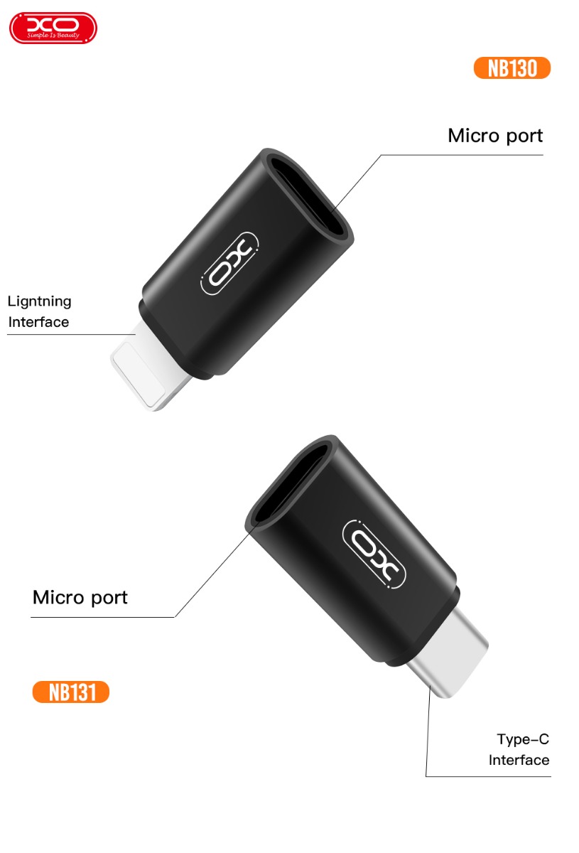 XO NB130 USB Αντάπτορας Micro σε Lightning XO NB130 USB Αντάπτορας Micro σε Lightning - Image 3
