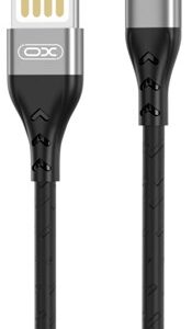 XO NB188 2.4A Διπλής Φοράς Φόρτιση USB Micro 1m Γκρί