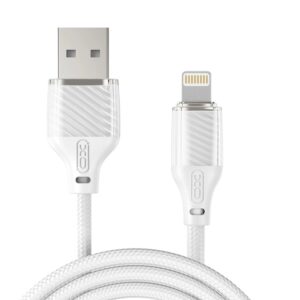 XO NB291 Καλώδιο Φόρτισης & Μεταφοράς Δεδομένων Lightning Braided 6A Λευκό