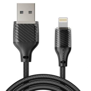 XO NB291 Καλώδιο Φόρτισης & Μεταφοράς Δεδομένων Lightning Braided 6A Μαύρο