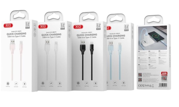 XO NB291 Καλώδιο Φόρτισης & Μεταφοράς Δεδομένων Type-C Braided 6A Λευκό XO NB291 Καλώδιο Φόρτισης & Μεταφοράς Δεδομένων Type-C Braided 6A Λευκό - Image 4